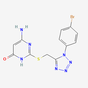 6-amino-2-({[1-(4-bromophenyl)-1H-tetrazol-5-yl]methyl}sulfanyl)pyrimidin-4-ol