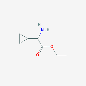 molecular formula C7H13NO2 B12217957 Ethyl 2-amino-2-cyclopropylacetate 