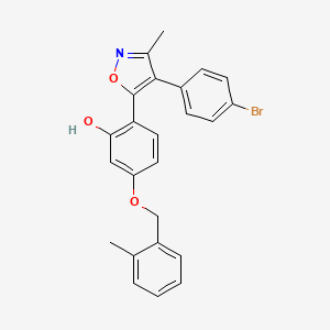 2-[4-(4-Bromophenyl)-3-methyl-1,2-oxazol-5-yl]-5-[(2-methylbenzyl)oxy]phenol