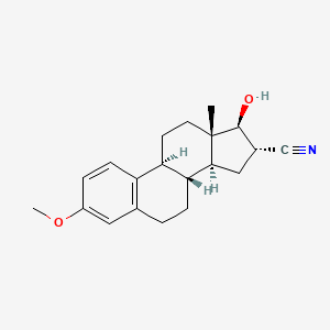 molecular formula C20H25NO2 B1221797 16alpha-Cyanoestradiol 3-methyl ether CAS No. 69381-96-0