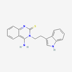 molecular formula C18H16N4S B12217994 4-imino-3-[2-(1H-indol-3-yl)ethyl]-3,4-dihydroquinazoline-2-thiol 