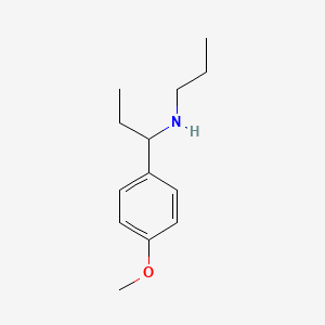 molecular formula C13H21NO B12218053 [1-(4-Methoxyphenyl)propyl](propyl)amine 