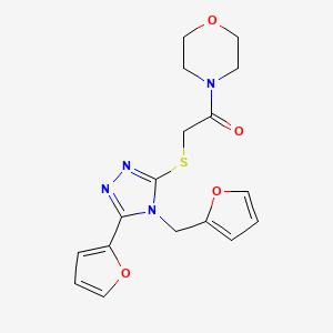 2-[[5-(2-Furanyl)-4-(2-furanylmethyl)-1,2,4-triazol-3-yl]thio]-1-(4-morpholinyl)ethanone