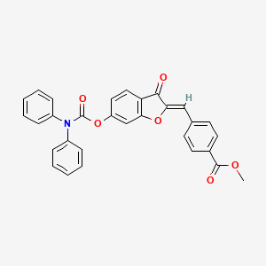 methyl 4-[(Z)-{6-[(diphenylcarbamoyl)oxy]-3-oxo-1-benzofuran-2(3H)-ylidene}methyl]benzoate