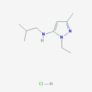 molecular formula C10H20ClN3 B12218070 1-ethyl-N-isobutyl-3-methyl-1H-pyrazol-5-amine 