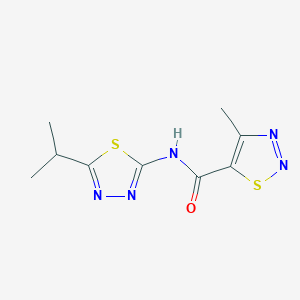 4-methyl-N-[5-(propan-2-yl)-1,3,4-thiadiazol-2-yl]-1,2,3-thiadiazole-5-carboxamide