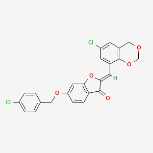 (2Z)-2-[(6-chloro-4H-1,3-benzodioxin-8-yl)methylidene]-6-[(4-chlorobenzyl)oxy]-1-benzofuran-3(2H)-one