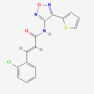 molecular formula C15H10ClN3O2S B12218098 (2E)-3-(2-chlorophenyl)-N-[4-(thiophen-2-yl)-1,2,5-oxadiazol-3-yl]prop-2-enamide 