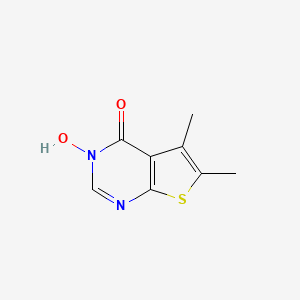 molecular formula C8H8N2O2S B12218112 Thieno[2,3-d]pyrimidin-4(3H)-one, 3-hydroxy-5,6-dimethyl- CAS No. 1253395-08-2