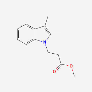 molecular formula C14H17NO2 B12218191 1H-Indole-1-propanoic acid, 2,3-dimethyl-, methyl ester CAS No. 64385-03-1