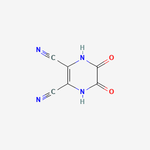 molecular formula C6H2N4O2 B1221820 1,4,5,6-Tetrahydro-5,6-dioxo-2,3-pyrazinedicarbonitrile CAS No. 36023-64-0