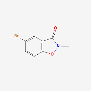 molecular formula C8H6BrNO2 B12218212 1,2-Benzisoxazol-3(2H)-one, 5-bromo-2-methyl- 