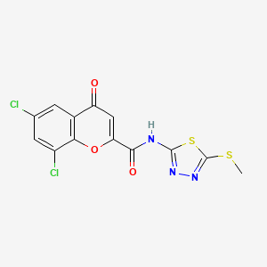 6,8-dichloro-N-[5-(methylsulfanyl)-1,3,4-thiadiazol-2-yl]-4-oxo-4H-chromene-2-carboxamide