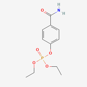 molecular formula C11H16NO5P B1221825 O,O-Diethyl O-(4-carbamoylphenyl)phosphate CAS No. 6376-03-0