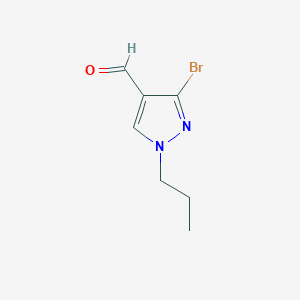 molecular formula C7H9BrN2O B12218279 3-Bromo-1-propyl-1H-pyrazole-4-carbaldehyde 