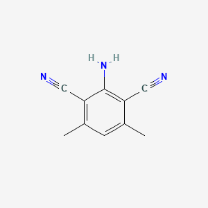 molecular formula C10H9N3 B12218297 2-Amino-4,6-dimethylisophthalonitrile CAS No. 10272-10-3