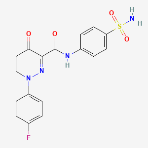 molecular formula C17H13FN4O4S B12218311 1-(4-fluorophenyl)-4-oxo-N-(4-sulfamoylphenyl)-1,4-dihydropyridazine-3-carboxamide 