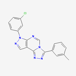 molecular formula C19H13ClN6 B12218333 7-(3-chlorophenyl)-3-(3-methylphenyl)-7H-pyrazolo[4,3-e][1,2,4]triazolo[4,3-c]pyrimidine 