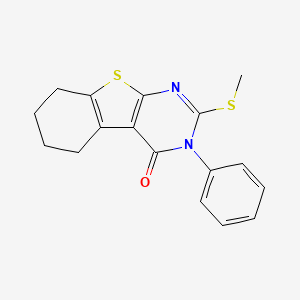 2-(methylsulfanyl)-3-phenyl-5,6,7,8-tetrahydro[1]benzothieno[2,3-d]pyrimidin-4(3H)-one