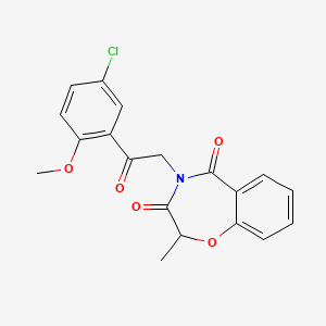 molecular formula C19H16ClNO5 B12218350 4-[2-(5-chloro-2-methoxyphenyl)-2-oxoethyl]-2-methyl-1,4-benzoxazepine-3,5(2H,4H)-dione 