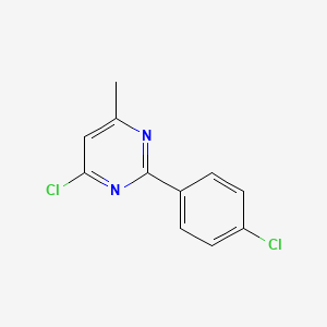 molecular formula C11H8Cl2N2 B12218362 4-Chloro-2-(4-chlorophenyl)-6-methylpyrimidine CAS No. 66744-01-2