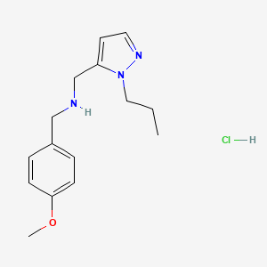 1-(4-methoxyphenyl)-N-[(1-propyl-1H-pyrazol-5-yl)methyl]methanamine