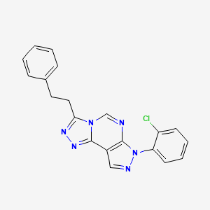 10-(2-Chlorophenyl)-5-(2-phenylethyl)-3,4,6,8,10,11-hexaazatricyclo[7.3.0.0^{2,6}]dodeca-1(9),2,4,7,11-pentaene