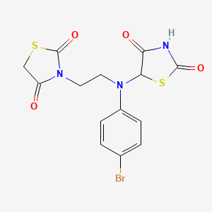 3-{2-[(4-Bromophenyl)(2,4-dioxo-1,3-thiazolidin-5-yl)amino]ethyl}-1,3-thiazolidine-2,4-dione