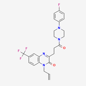 3-{3-[4-(4-fluorophenyl)piperazin-1-yl]-3-oxopropyl}-1-(prop-2-en-1-yl)-6-(trifluoromethyl)quinoxalin-2(1H)-one