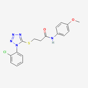 3-{[1-(2-chlorophenyl)-1H-tetrazol-5-yl]sulfanyl}-N-(4-methoxyphenyl)propanamide