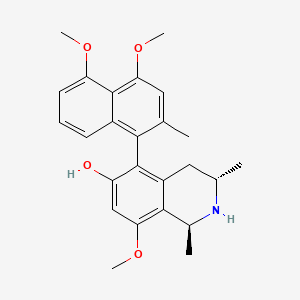 molecular formula C25H29NO4 B1221841 Ancistrocladine CAS No. 32221-59-3