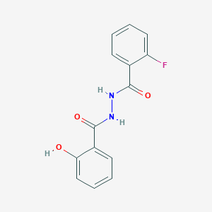 2-fluoro-N'-(2-hydroxybenzoyl)benzohydrazide