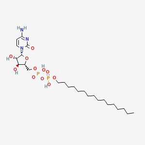 molecular formula C25H47N3O11P2 B1221842 Ara-cdp hexadecyl ester CAS No. 93605-01-7