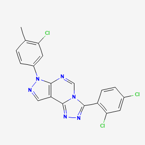 7-(2,4-Dichlorophenyl)-3-(3-chloro-4-methylphenyl)-6-hydropyrazolo[5,4-d]1,2,4-triazolo[4,3-e]pyrimidine