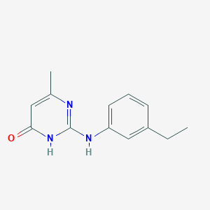 2-[(3-ethylphenyl)amino]-6-methylpyrimidin-4(3H)-one