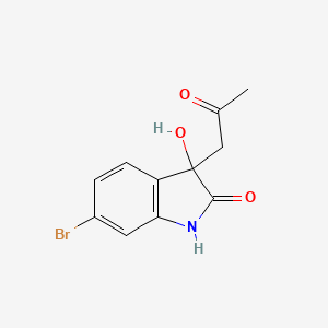 6-bromo-3-hydroxy-3-(2-oxopropyl)-2,3-dihydro-1H-indol-2-one