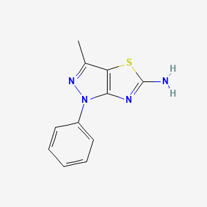 molecular formula C11H10N4S B12218501 3-Methyl-1-phenyl-1H-pyrazolo[3,4-d]thiazol-5-amine 