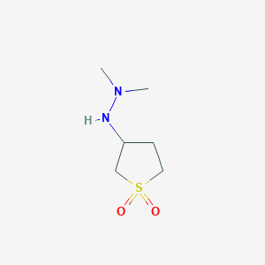 molecular formula C6H14N2O2S B12218546 2-(1,1-Dioxidotetrahydrothiophen-3-yl)-1,1-dimethylhydrazine 