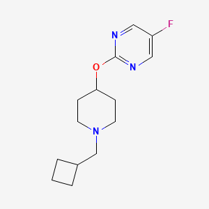 molecular formula C14H20FN3O B12218578 2-{[1-(Cyclobutylmethyl)piperidin-4-yl]oxy}-5-fluoropyrimidine 