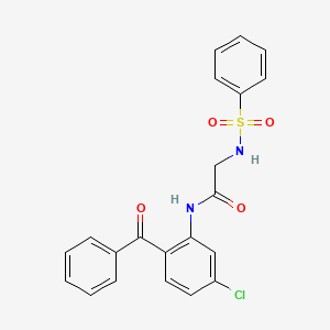 N-(2-benzoyl-5-chlorophenyl)-2-benzenesulfonamidoacetamide