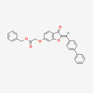 benzyl {[(2Z)-2-(biphenyl-4-ylmethylidene)-3-oxo-2,3-dihydro-1-benzofuran-6-yl]oxy}acetate