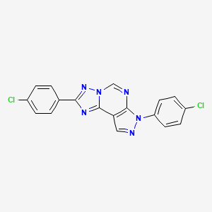 2,7-bis(4-chlorophenyl)-7H-pyrazolo[4,3-e][1,2,4]triazolo[1,5-c]pyrimidine