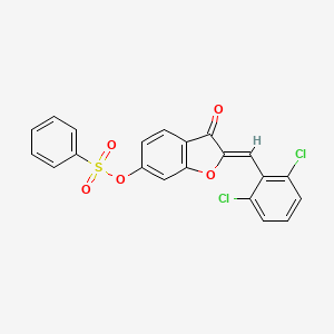 2-[(2,6-Dichlorophenyl)methylene]-3-oxobenzo[3,4-b]furan-6-yl benzenesulfonate