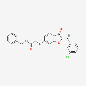 benzyl {[(2Z)-2-(3-chlorobenzylidene)-3-oxo-2,3-dihydro-1-benzofuran-6-yl]oxy}acetate