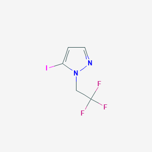 molecular formula C5H4F3IN2 B12218655 5-Iodo-1-(2,2,2-trifluoroethyl)-1H-pyrazole 