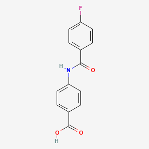 molecular formula C14H10FNO3 B12218661 4-[(4-Fluorobenzoyl)amino]benzoic acid CAS No. 54057-46-4