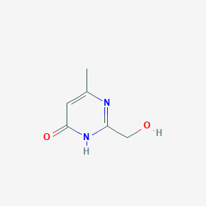 molecular formula C6H8N2O2 B12218673 2-(Hydroxymethyl)-6-methylpyrimidin-4(1h)-one CAS No. 33796-42-8