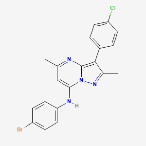 molecular formula C20H16BrClN4 B12218702 N-(4-bromophenyl)-3-(4-chlorophenyl)-2,5-dimethylpyrazolo[1,5-a]pyrimidin-7-amine 