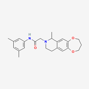 N-(3,5-dimethylphenyl)-2-(7-methyl-3,4,9,10-tetrahydro-2H-[1,4]dioxepino[2,3-g]isoquinolin-8(7H)-yl)acetamide