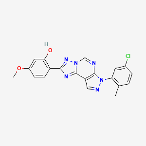 2-[3-(5-Chloro-2-methylphenyl)(6-hydropyrazolo[5,4-d]1,2,4-triazolo[1,5-e]pyri midin-8-yl)]-5-methoxyphenol